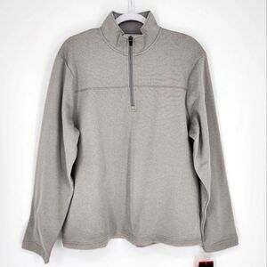 PGA Tour NWT Half Zip Pullover Light Gray Heather Small